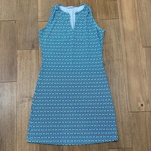 Ellie Kai Size XS Blue and White Sleeveless Dress
